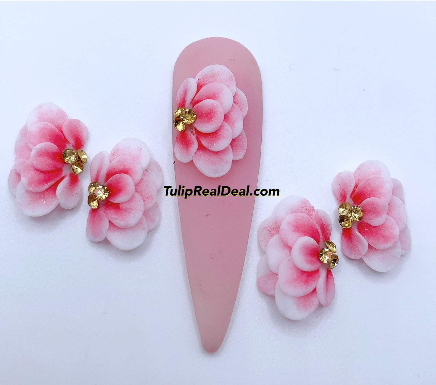HANDMADE 3D Acrylic Flowers 4pcs