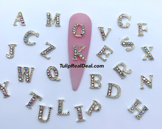 BLING 26 Letters nail charms