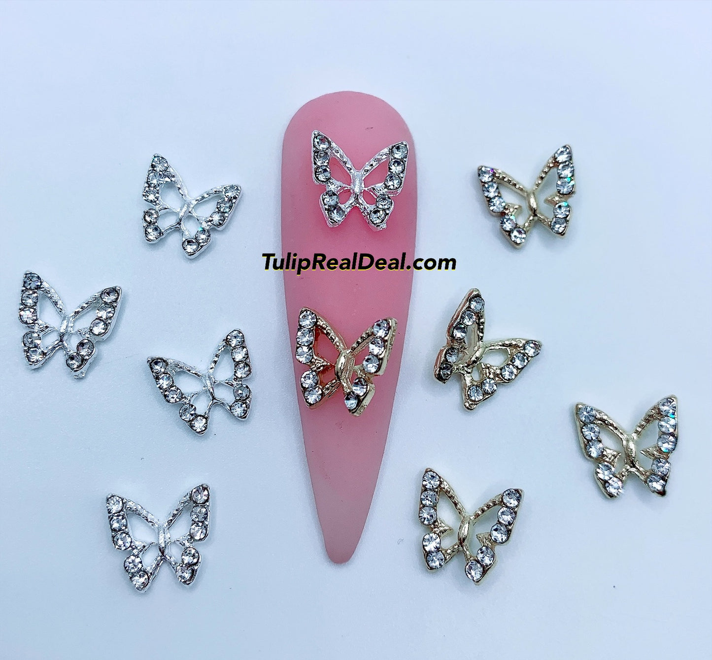 Butterflies 3D charm 5pcs