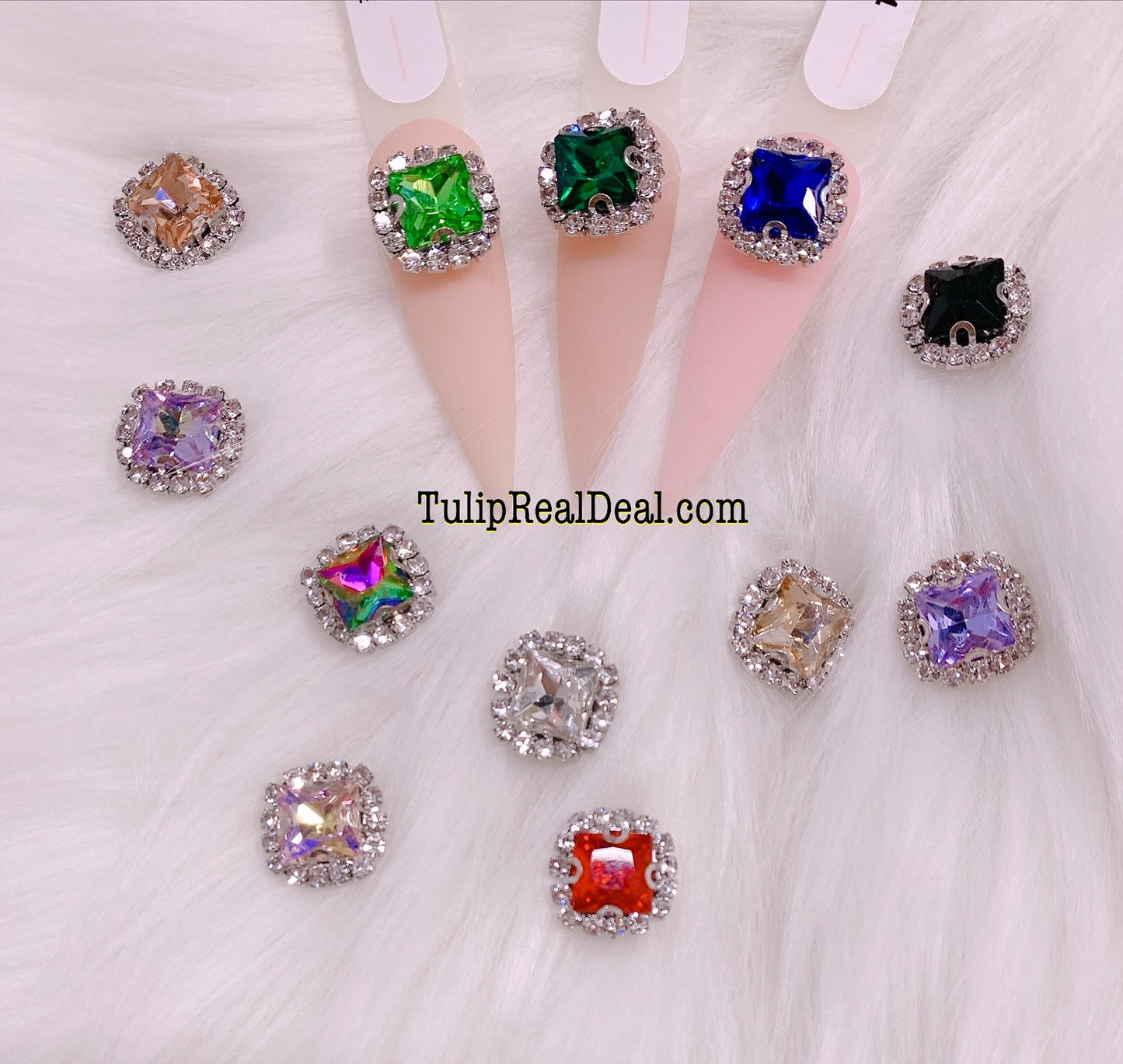 Bling 3D Charms Multi Colors 12pcs