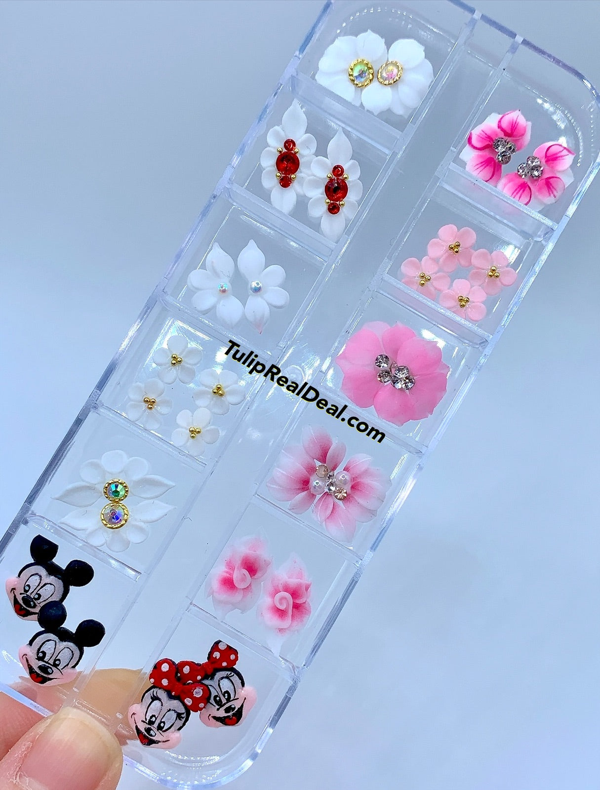 Handmade 3D Acrylic Flowers Set 28pcs